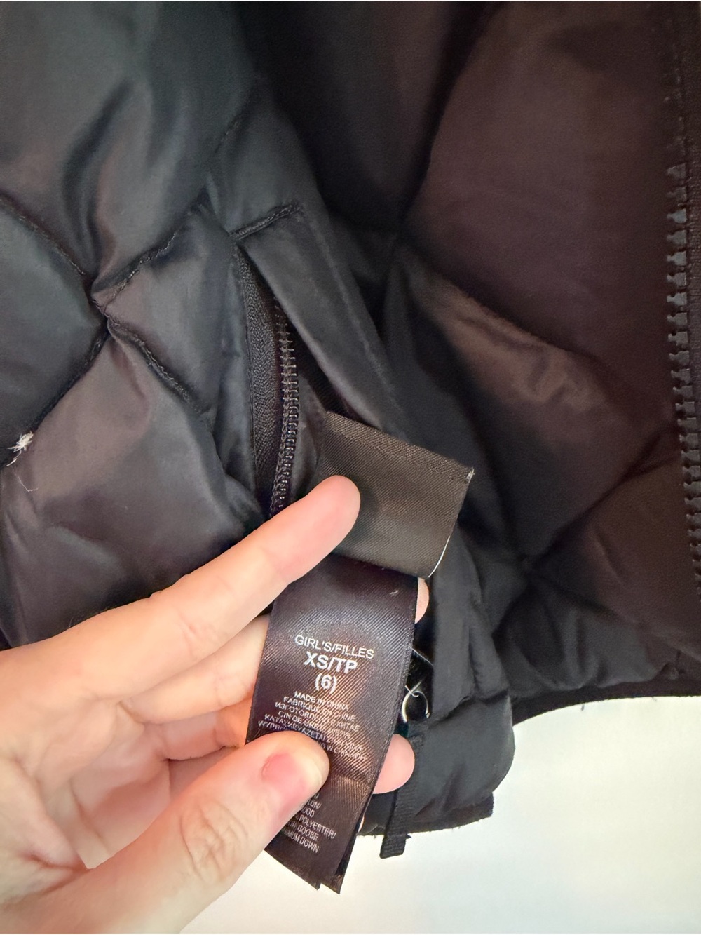 The North Face Kids Pink & Gray Plaid Reversible Puffer Jacket - Picture 4 of 5